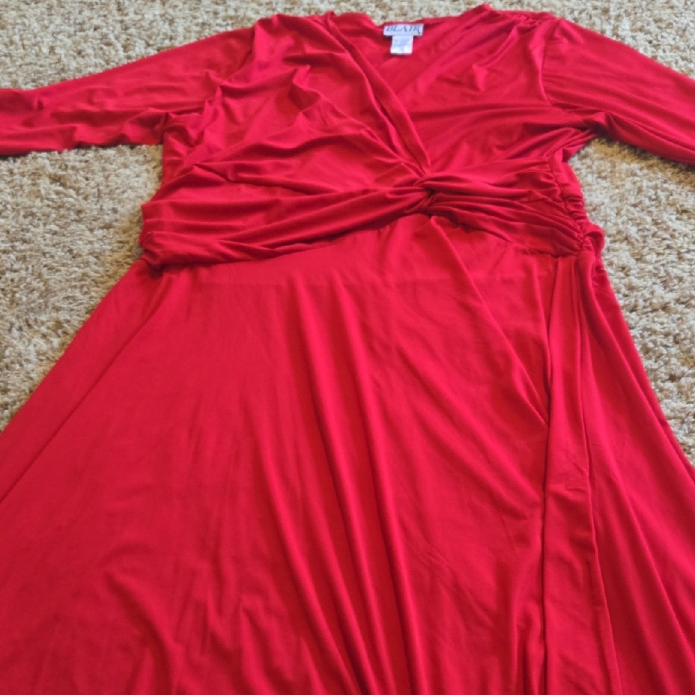Blair Vibrant Red Long Sleeve Dress